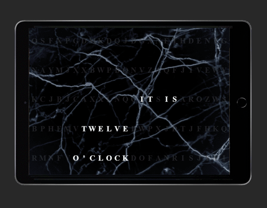 ExtraClock example on an iPad